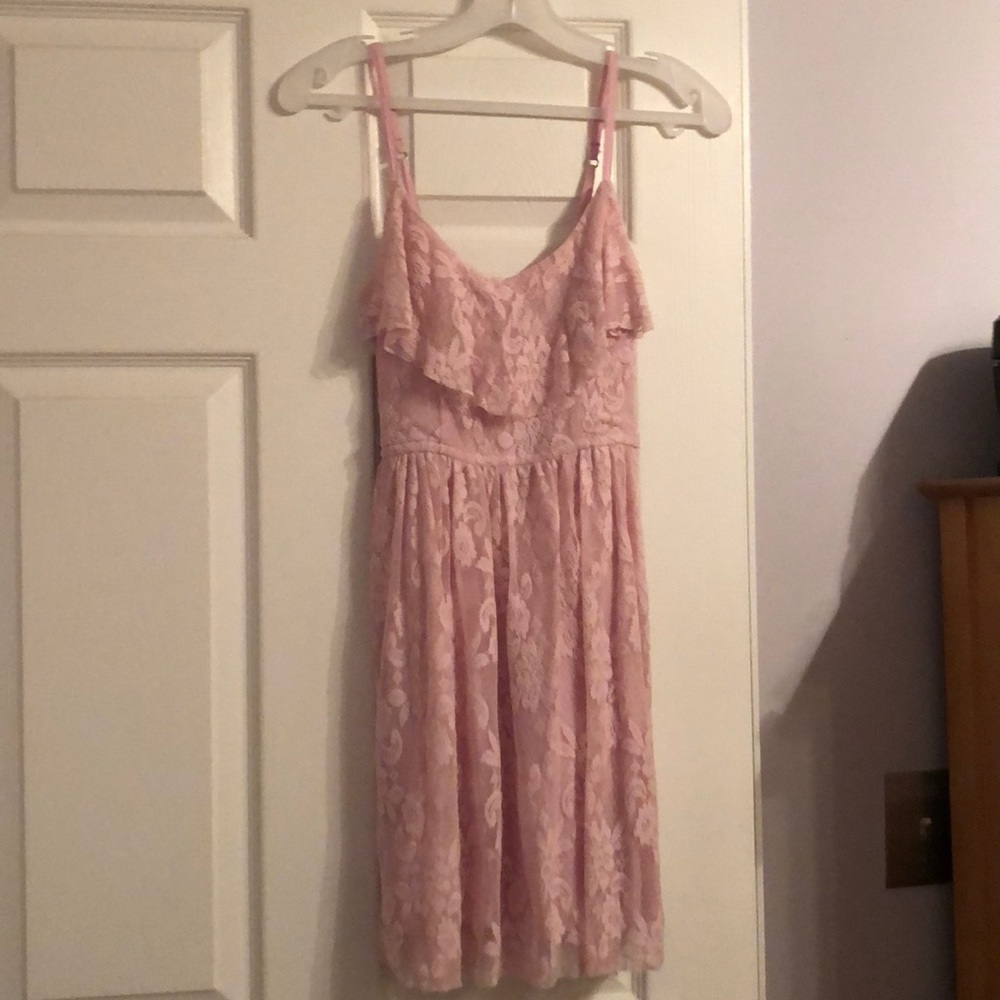 Pink Lace Hollister Dress